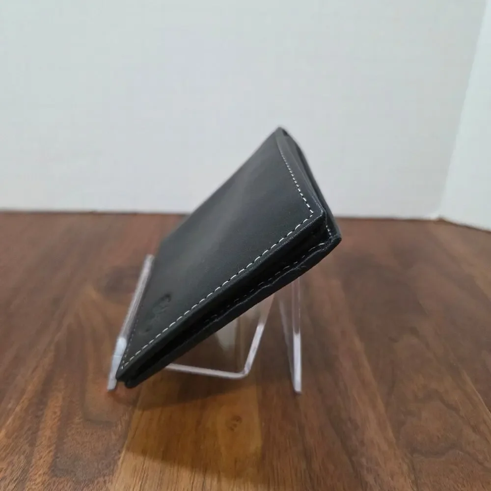Timberland Black Bi Fold Card Holder Walllet Leather NWOT